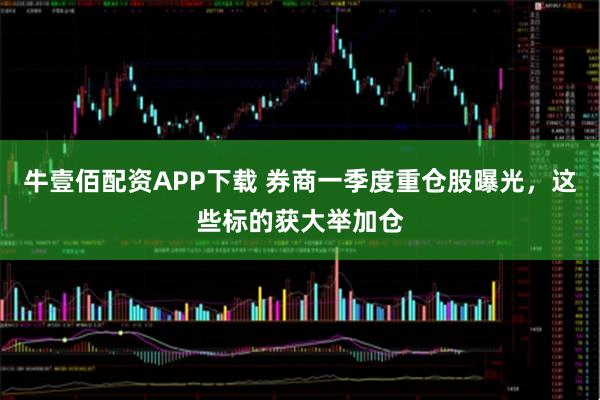 牛壹佰配资APP下载 券商一季度重仓股曝光，这些标的获大举加仓