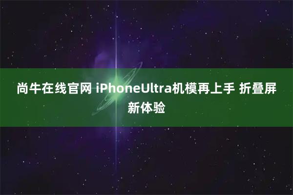 尚牛在线官网 iPhoneUltra机模再上手 折叠屏新体验