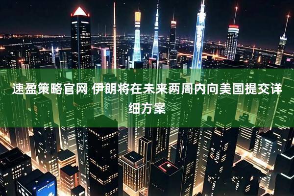 速盈策略官网 伊朗将在未来两周内向美国提交详细方案